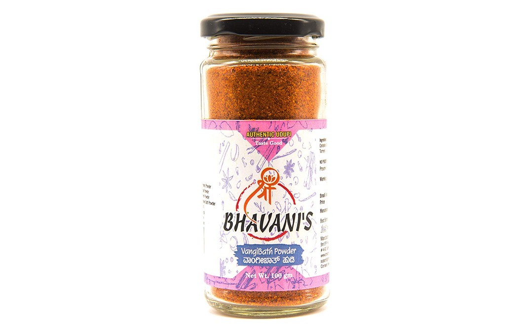 Bhavani's Vangibath Powder    Glass Jar  100 grams